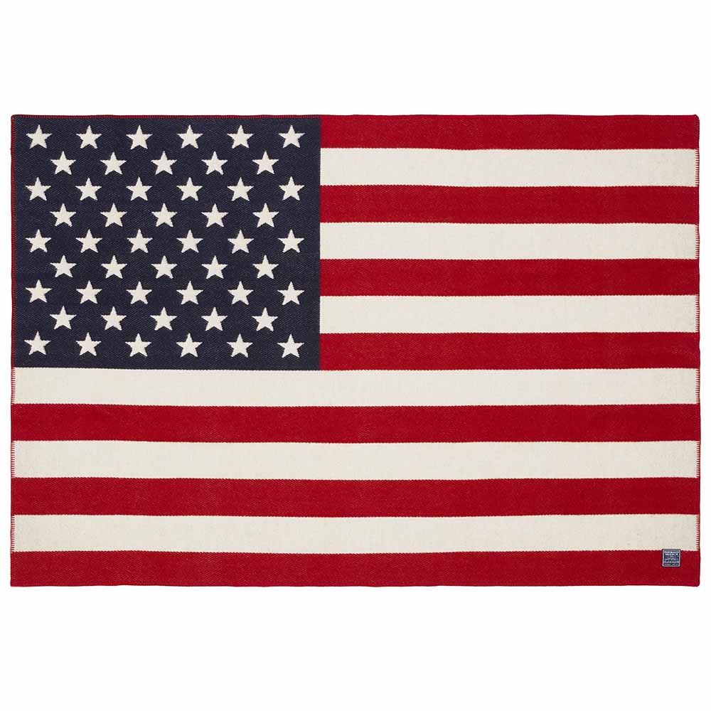 American Flag Wool Throw - 42" x 65"