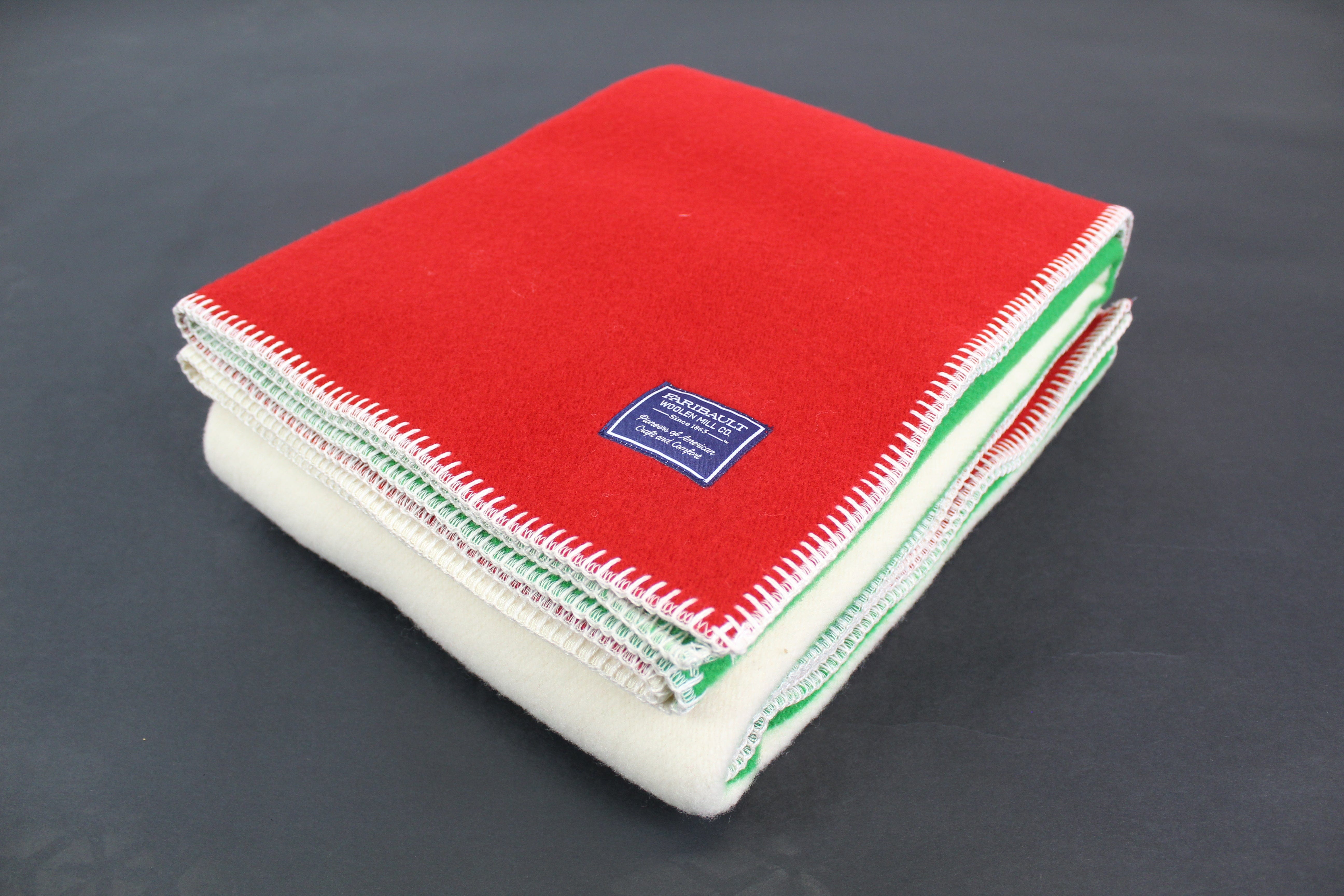 Color Variation Factory Second Italian Flag Wool Throw active Dry clean or hand wash