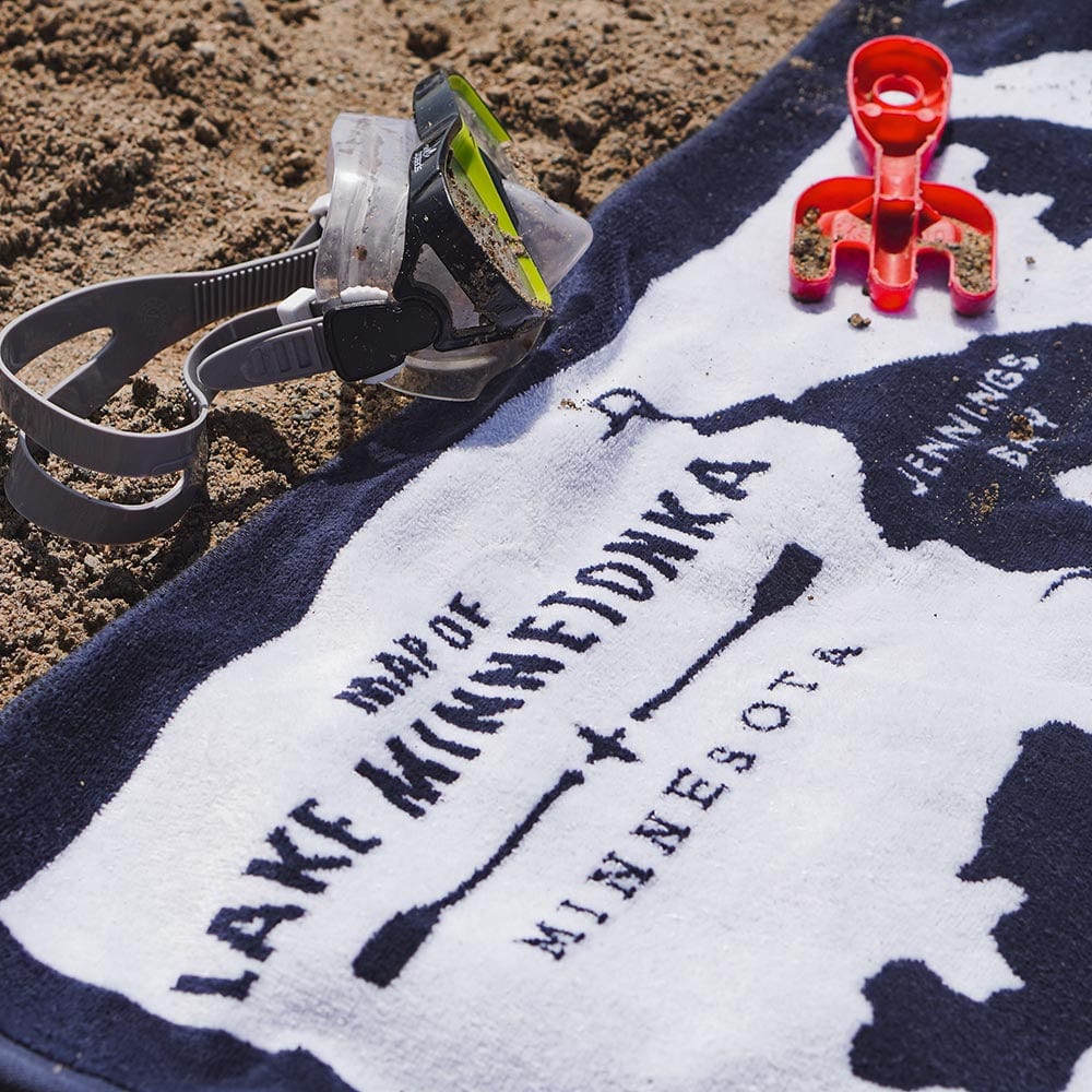 Lake Minnetonka Map Towel active Current machine washable Sale
