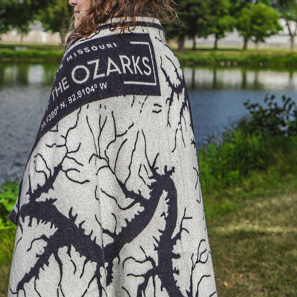 Lake of the Ozarks Map Wool Throw Blanket active Current Dry clean or hand wash Full Price Lakes & Maps