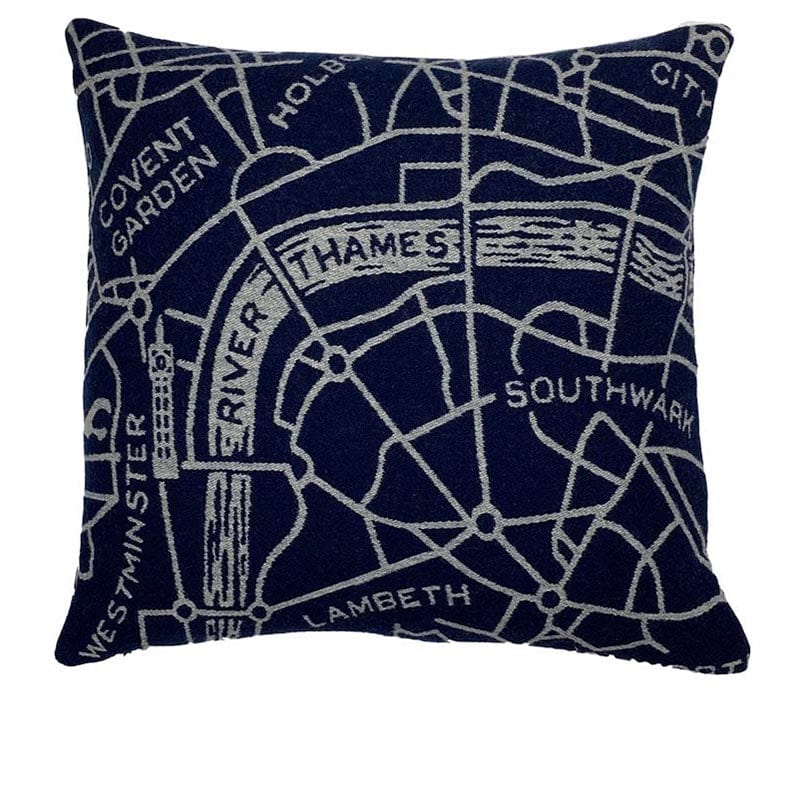 London Map Wool Pillow Case active Dry clean or hand wash