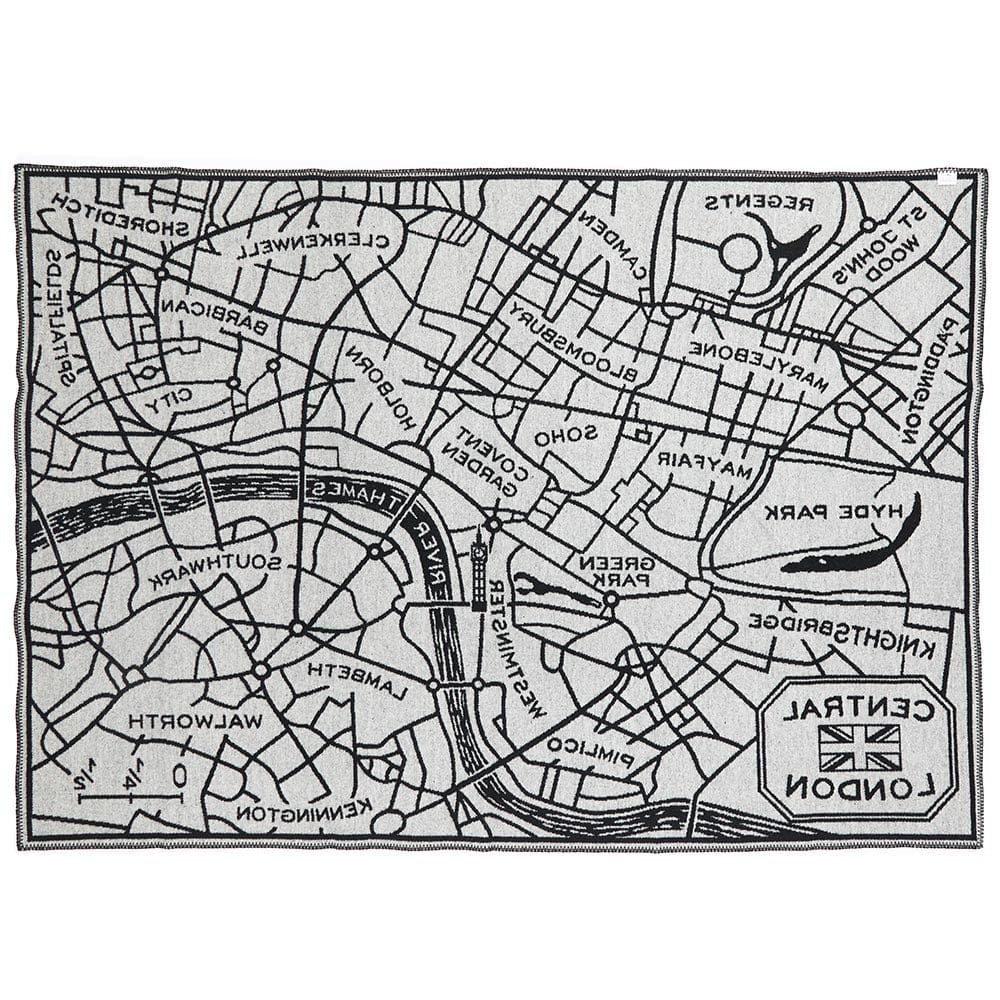 London Map Wool Throw active Current Dry clean or hand wash Full Price Lakes & Maps
