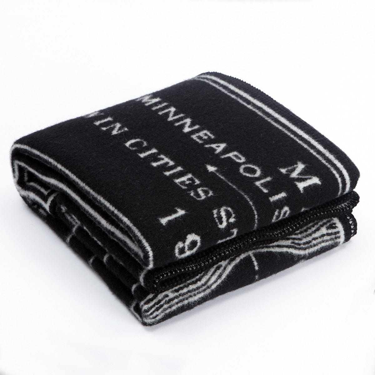 Minneapolis-Saint Paul Map Wool Throw active Current Dry clean or hand wash Lakes & Maps New Lower Price personalization Sale