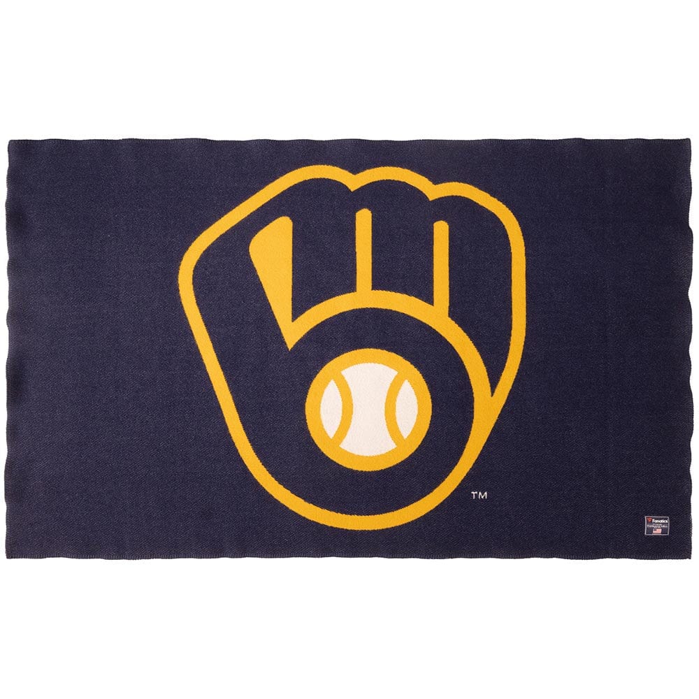 Milwaukee Brewers Wool Throw Navy active Current Dry clean or hand wash Full Price MLB New Lower Price personalization