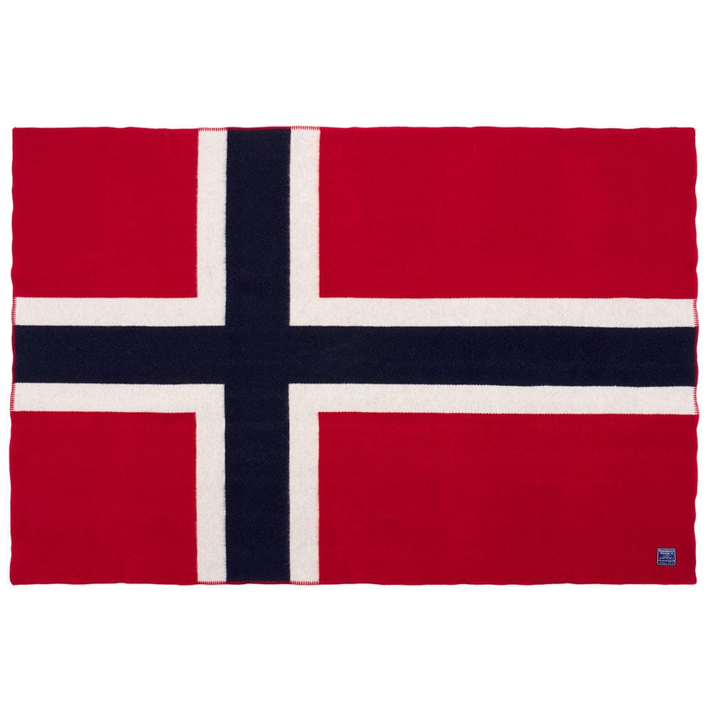 Norwegian Flag Wool Throw - 42" x 65"