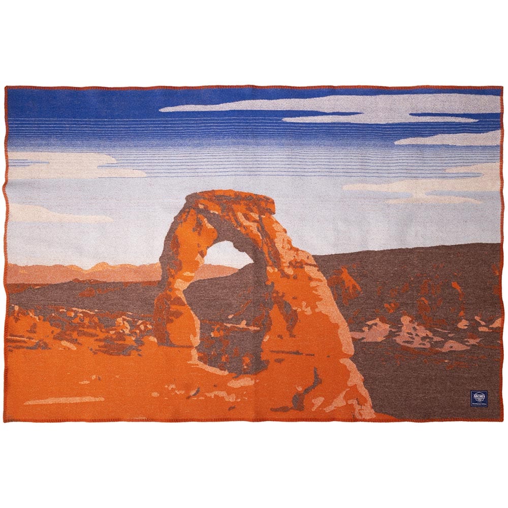 Arches National Park Wool Throw Orange active Current Dry clean or hand wash Full Price National Park Wool Throws