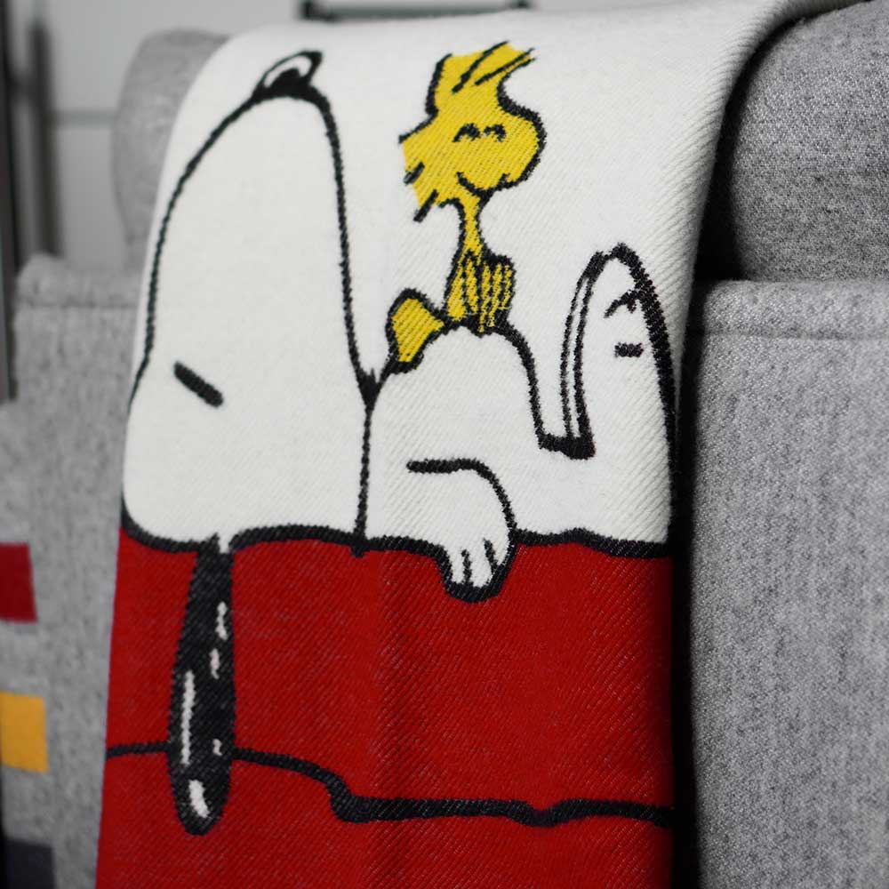 Snoopy House Wool Throw Blanket active Current Dry clean or hand wash Full Price Peanuts Peanuts Wool Throw