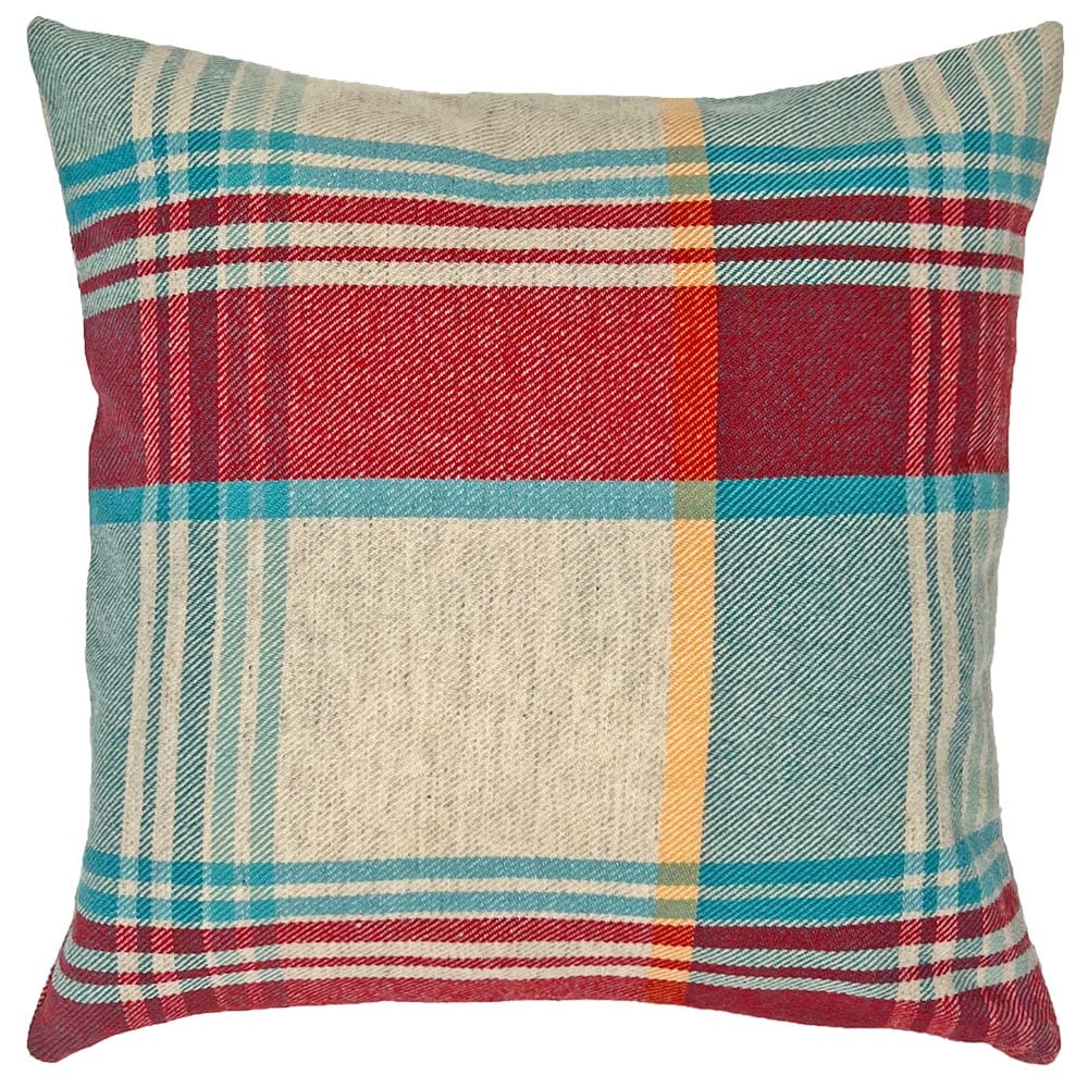 Heritage Plaid Wool Pillow Case Faribault Mill