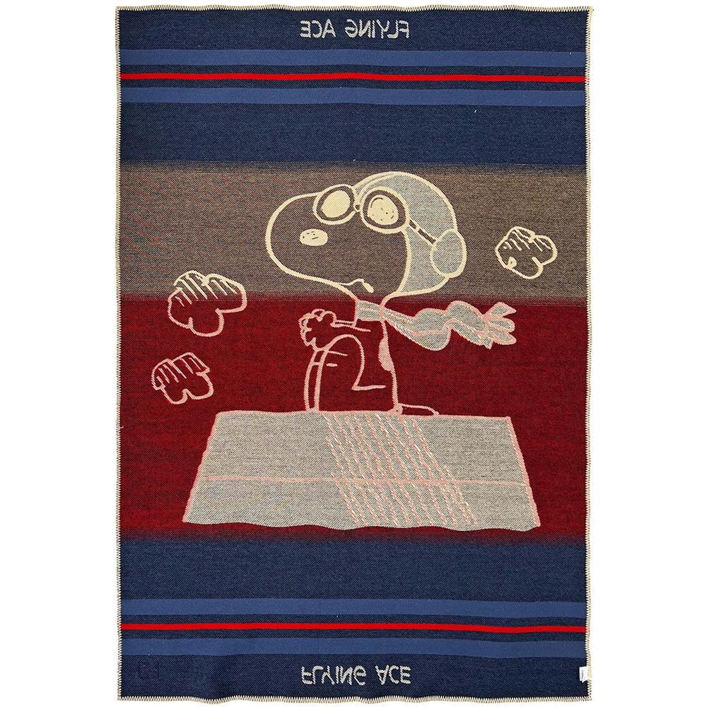 Snoopy Flying Ace Wool Throw Blanket active Current Dry clean or hand wash Full Price Peanuts Peanuts Wool Throw