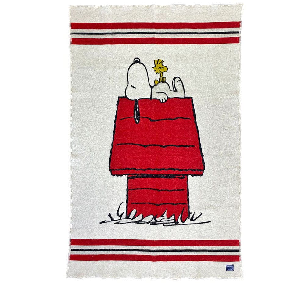 Snoopy House Wool Throw Blanket 42" x 65" active Current Dry clean or hand wash Full Price Peanuts Peanuts Wool Throw