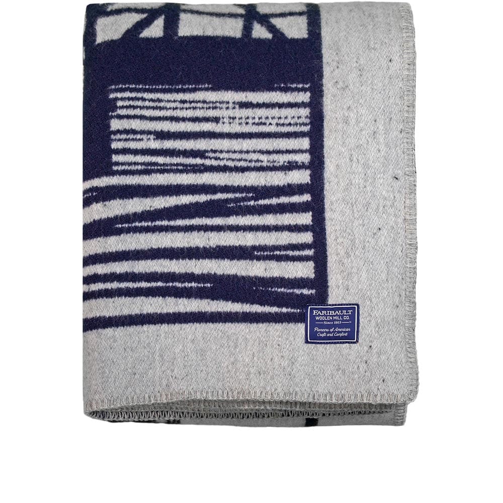 Stillwater Bridge Map Wool Throw Blanket active Current Dry clean or hand wash Lakes & Maps