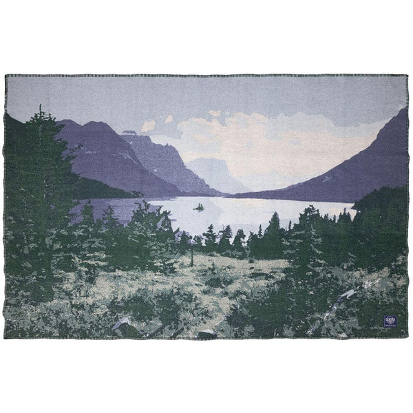 Glacier National Park Wool Throw Faribault Mill