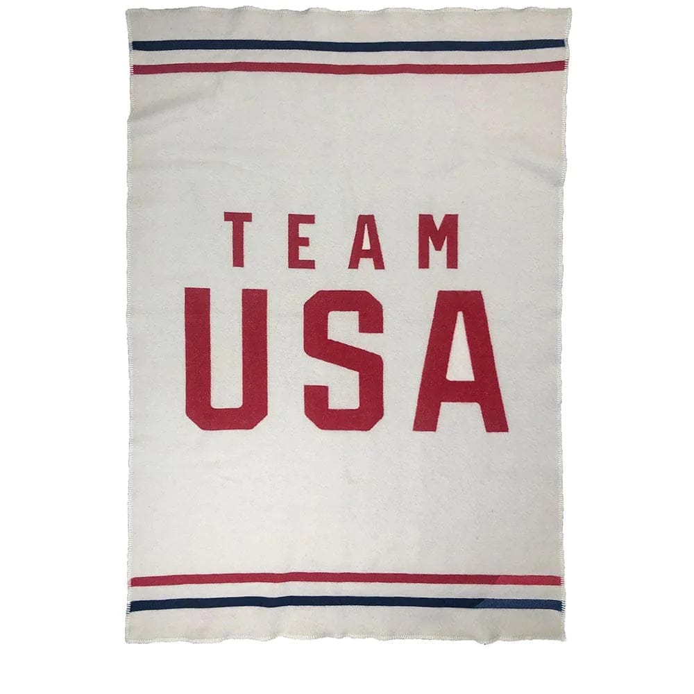 Factory Second US Olympic Team Wool Throw Blanket - Team USA 42" x 65" active Dry clean or hand wash Factory Second US Olympic Team Wool Throw group-gallery