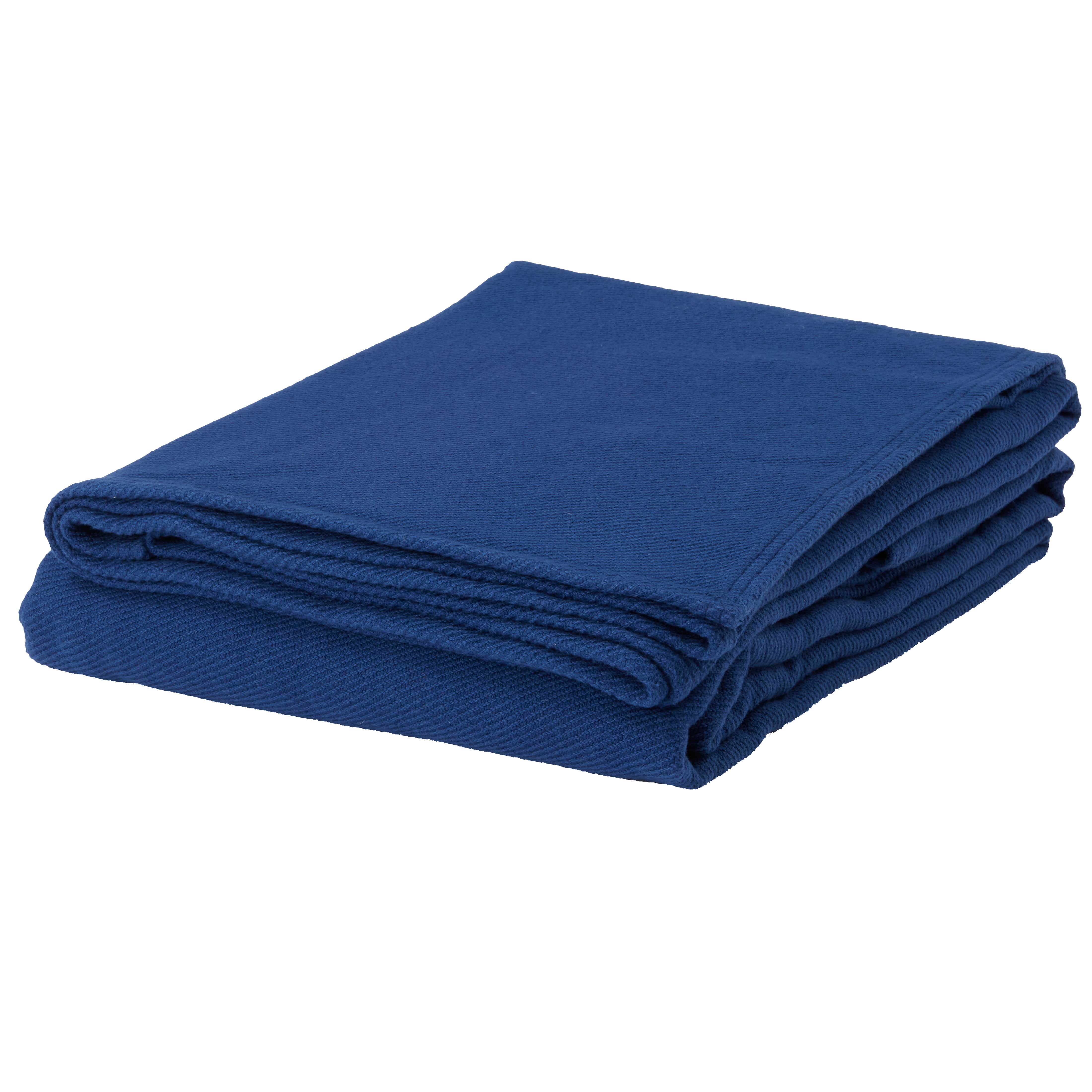 Pure Cotton Blanket - Midnight Blue Queen active machine washable solid