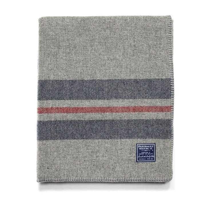 Color Variation Factory Second Cabin Wool Blanket - Heather Gray active Factory Second Cabin Wool Blanket Full King machine washable Queen Twin