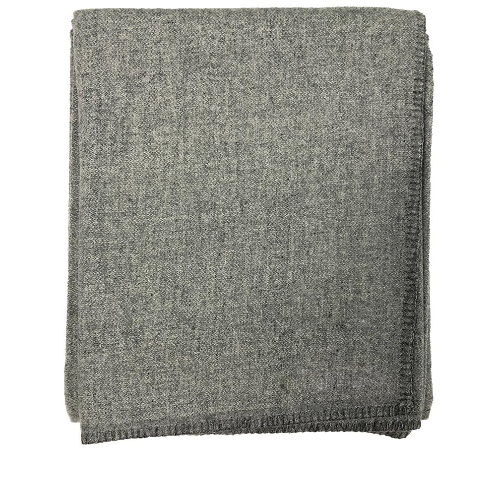 Factory Second Lakefront Wool Blanket Gray