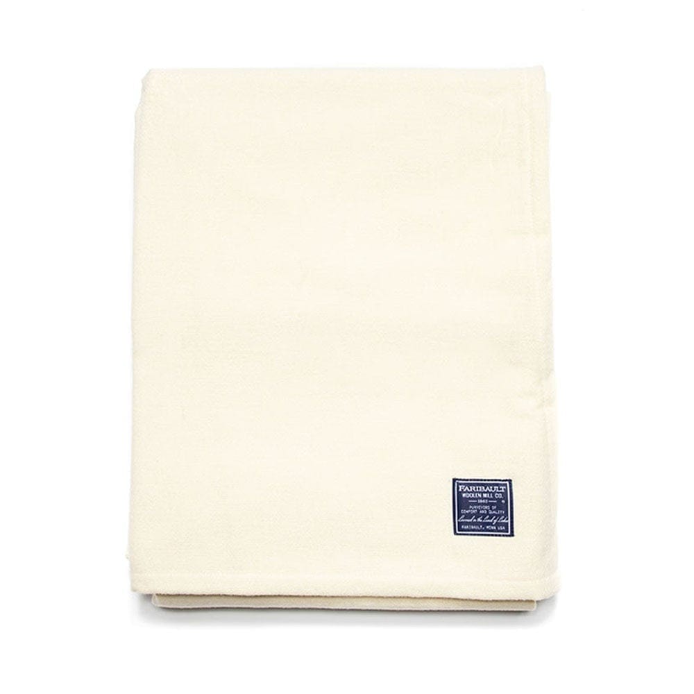 Factory Second Lakefront Wool Blanket - Pearl active machine washable Solids
