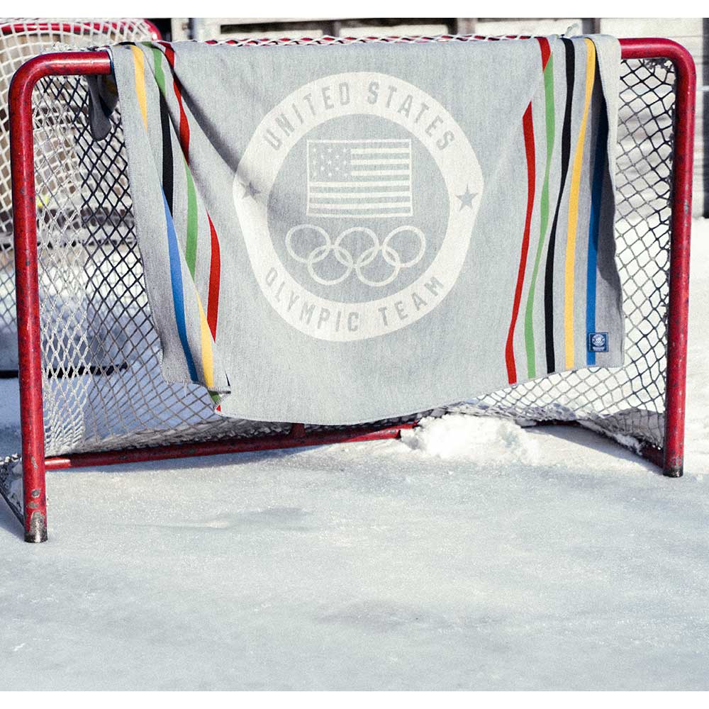 US Olympic Team Wool Throw Blanket - Puck active Dry clean or hand wash Factory Second US Olympic Team Wool Throw group-gallery