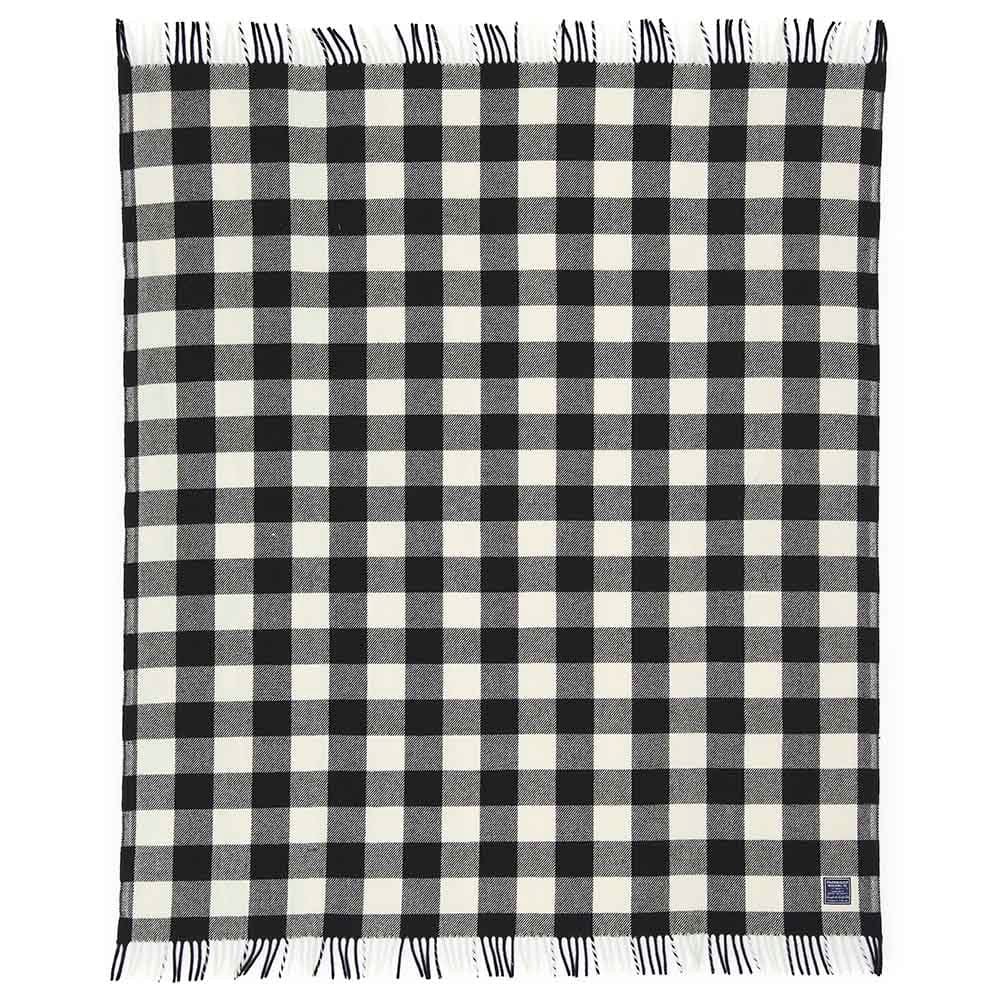 Buffalo Check Wool Throw Blanket - White active Buffalo Check Wool Throw Current Full Price group-gallery machine washable New Lower Price Patterns & Plaids